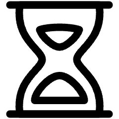 Hourglass Icon from Plump Line Set