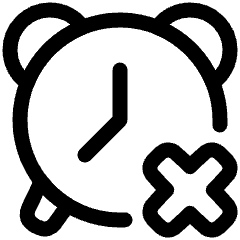 Remove Alert Clock Icon from Plump Line Set