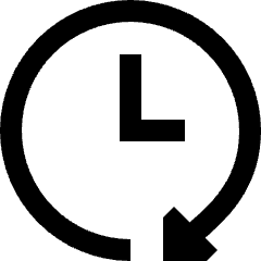 Reset Clock Icon from Sharp Solid Set