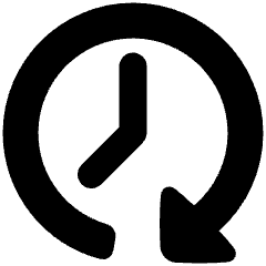 Reset Clock Icon from Plump Solid Set