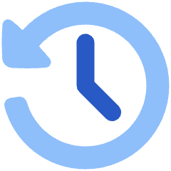 Rewind Clock Icon from Plump Flat Set