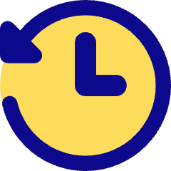 Rewind Clock Icon from Core Pop Set