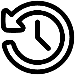 Rewind Clock Icon from Plump Line Set