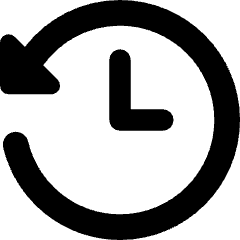 Rewind Clock Icon from Core Solid Set