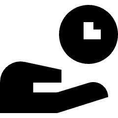Share Time Icon from Sharp Solid Set