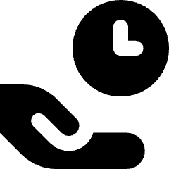 Share Time Icon from Core Solid Set