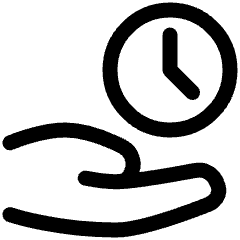 Share Time Icon from Plump Line Set