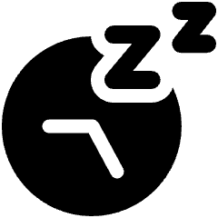 Sleep Time Clock Icon from Ultimate Bold Set