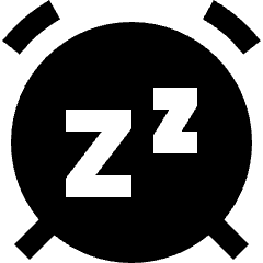 Snooze Alarm Icon from Sharp Solid Set