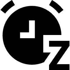 Snooze Alarm Icon from Sharp Solid Set