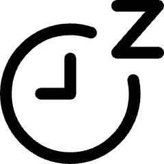 Snooze Clock Icon from Core Line Set