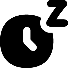 Snooze Clock Icon from Flex Solid Set