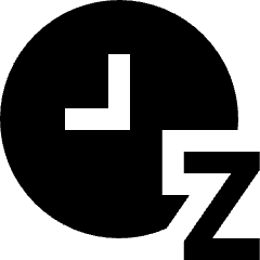 Snooze Clock Icon from Sharp Solid Set