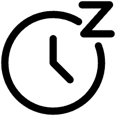 Snooze Clock Icon from Plump Line Set