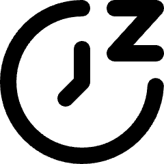 Snooze Clock Icon from Micro Line Set