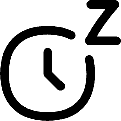 Snooze Clock Icon from Flex Line Set