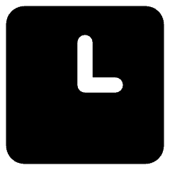 Square Clock Icon from Core Solid Set