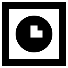 Square Clock Icon from Sharp Remix Set