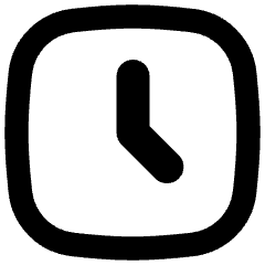 Square Clock Icon from Flex Remix Set
