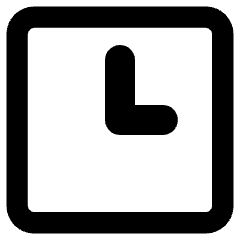Square Clock Icon from Core Remix Set
