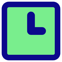 Square Clock Icon from Core Pop Set