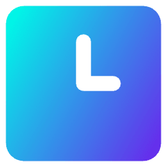 Square Clock Icon from Core Gradient Set