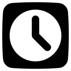 Square Clock Icon from Plump Solid Set