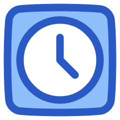 Square Clock Icon from Plump Duo Set