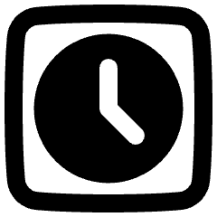 Square Clock Icon from Plump Remix Set