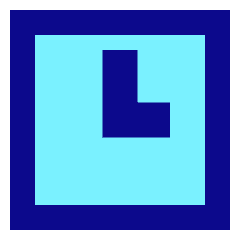 Square Clock Icon from Sharp Pop Set
