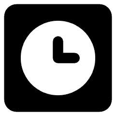 Square Clock Icon from Core Solid Set