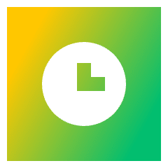 Square Clock Icon from Sharp Gradient Set