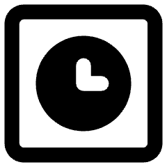 Square Clock Icon from Core Remix Set