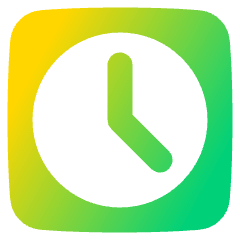 Square Clock Icon from Plump Gradient Set