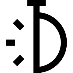 Stopwatch Half Icon from Sharp Line Set