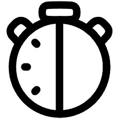 Stopwatch Half Icon from Plump Line Set