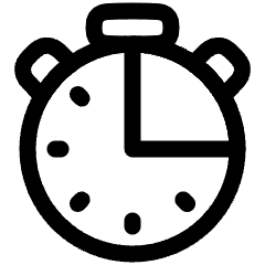 Stopwatch Quarter Icon from Plump Line Set