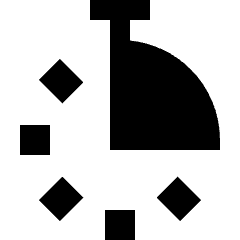 Stopwatch Quarter Icon from Sharp Solid Set