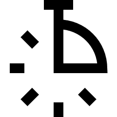 Stopwatch Quarter Icon from Sharp Line Set