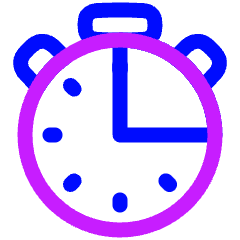 Stopwatch Quarter Icon from Plump Neon Set