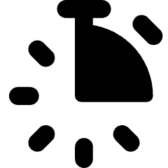 Stopwatch Quarter Icon from Core Solid Set