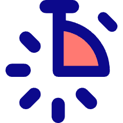 Stopwatch Quarter Icon from Core Pop Set