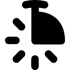 Stopwatch Quarter Icon from Flex Solid Set