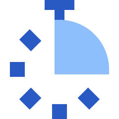 Stopwatch Quarter Icon from Sharp Flat Set
