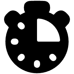 Stopwatch Quarter Icon from Plump Solid Set