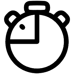 Stopwatch Three Quarter Icon from Plump Line Set