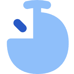 Stopwatch Three Quarter Icon from Flex Flat Set