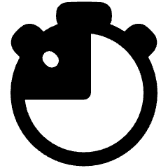 Stopwatch Three Quarter Icon from Plump Remix Set