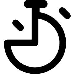 Stopwatch Three Quarter Icon from Core Remix Set