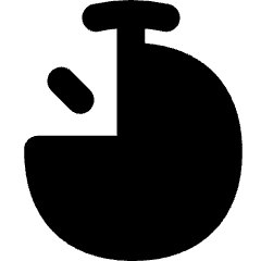 Stopwatch Three Quarter Icon from Flex Solid Set